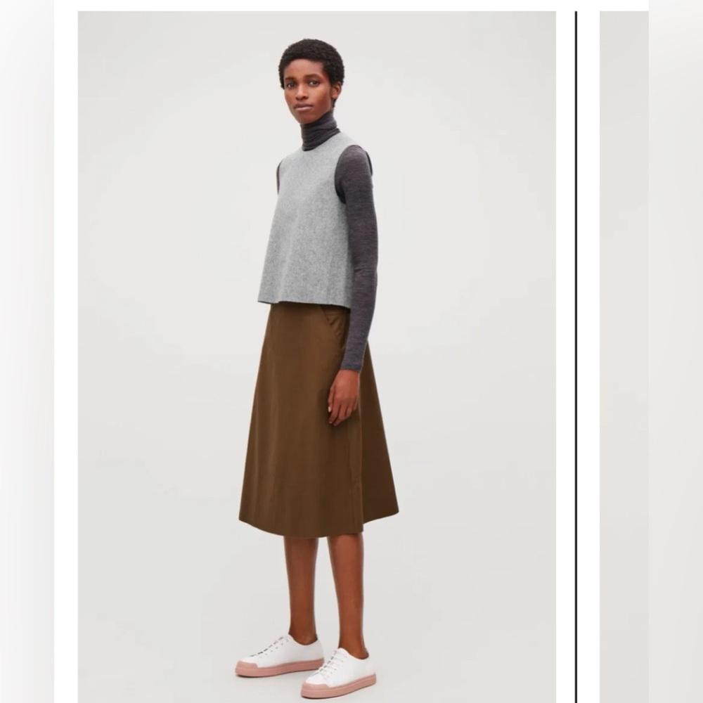 COS Heather Gray Boxy Top